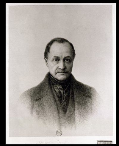 法国哲学家奥古斯特孔德（1798-1857）的肖像 作者 Tony Toullion